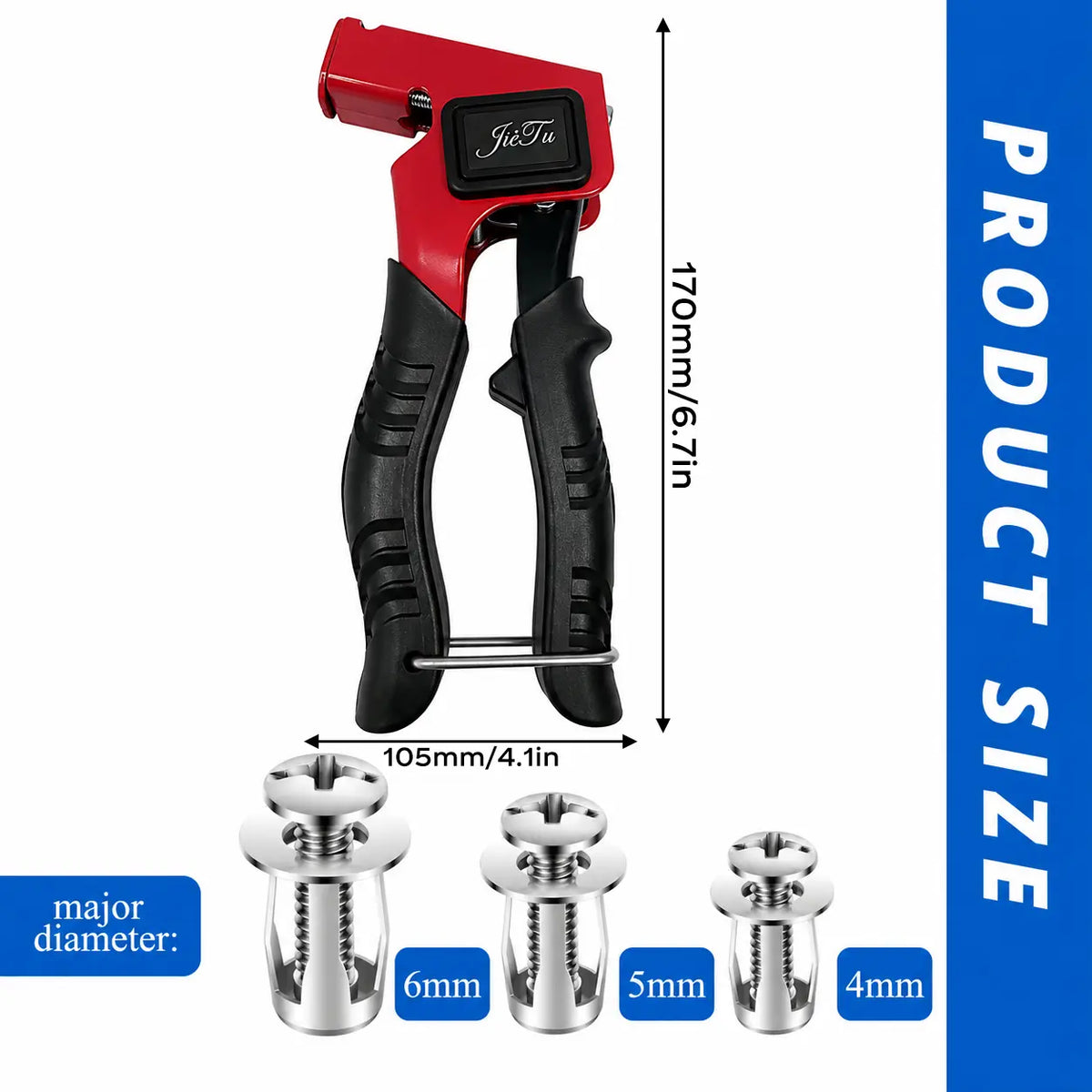Heavy-Duty Carbon Steel Button Rivet Locking Nuts Set - Durable, Rustproof, Bolt-Compatible Industrial & Furniture Hardware for Panel Fixing, Sheet Metal Repair (M4, M5, M6 Sizes)