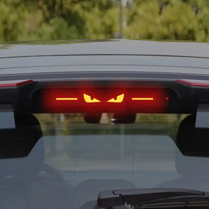 🔥 High-Position Car Brake Light Sticker - Durable PET Material, Carbon Fiber Look, Front-Paste Design,  Automotive Decals, for Vehicle Decoration & Safety, Vehicle Safety