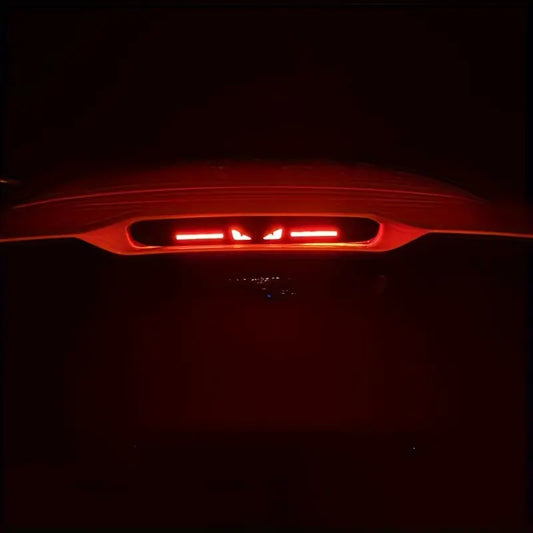 🔥 High-Position Car Brake Light Sticker - Durable PET Material, Carbon Fiber Look, Front-Paste Design,  Automotive Decals, for Vehicle Decoration & Safety, Vehicle Safety