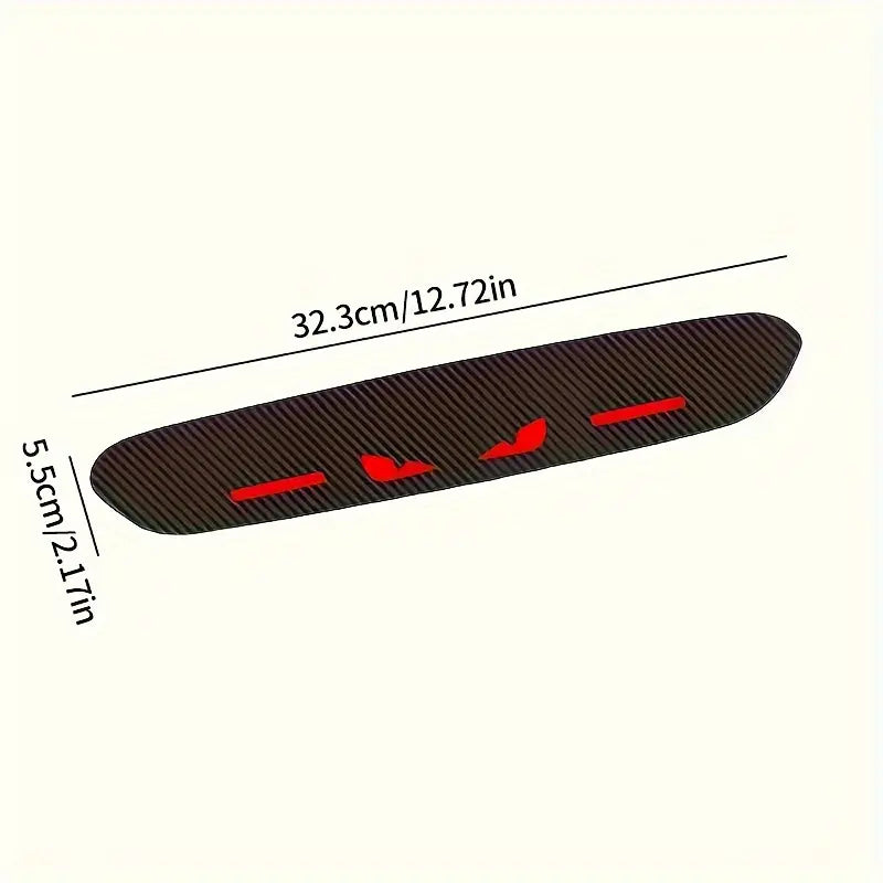 🔥 High-Position Car Brake Light Sticker - Durable PET Material, Carbon Fiber Look, Front-Paste Design,  Automotive Decals, for Vehicle Decoration & Safety, Vehicle Safety