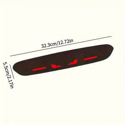 🔥 High-Position Car Brake Light Sticker - Durable PET Material, Carbon Fiber Look, Front-Paste Design,  Automotive Decals, for Vehicle Decoration & Safety, Vehicle Safety