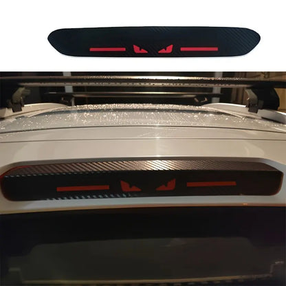 🔥 High-Position Car Brake Light Sticker - Durable PET Material, Carbon Fiber Look, Front-Paste Design,  Automotive Decals, for Vehicle Decoration & Safety, Vehicle Safety