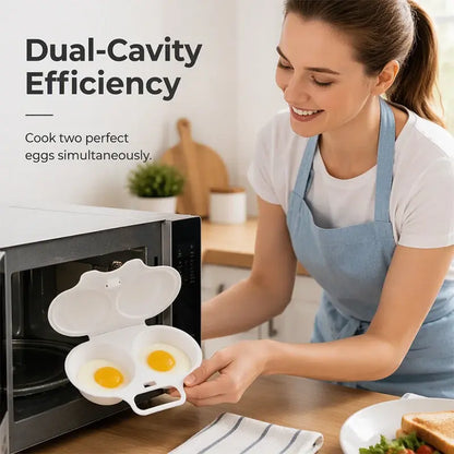 Buy 1 get 1 free --Easy-To-Clean Microwave Omelette Maker, Multifunctional Egg Poacher, Poached Eggs, Poached Egg Cooker, Non-Stick, 2-Cup Round Omelette Maker, Quick Prep, Healthy Cooking Gadget for Kitchens and Restaurants
